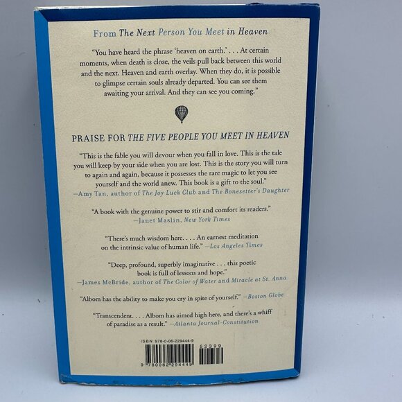 The Next Person You Meet In Heaven By Mitch Albom 2018 Hardcover First Edition - Picture 2 of 3